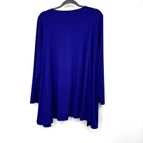 Eileen Fisher Viscose Jersey Shirt woman’s size plus size 1X blueish purple - Picture 9 of 10